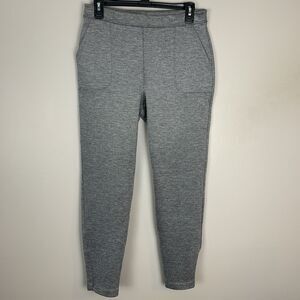 St. John Pants Womens 6 Gray Knit Pull On Straight Leg Stretch Made in USA